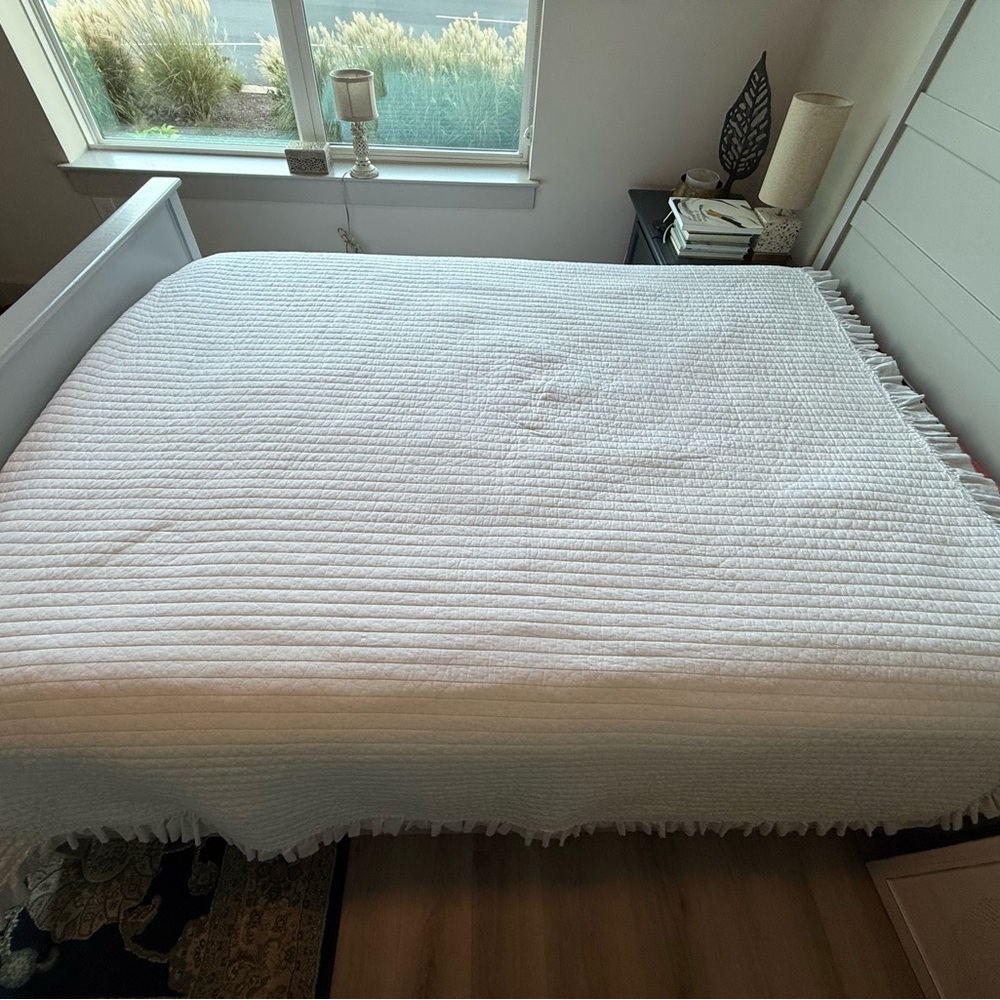Beautiful White Quilted Bedspread